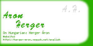 aron herger business card